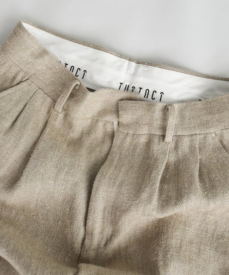 TUITACI HEAVY LINEN 2TUCK TROUSER