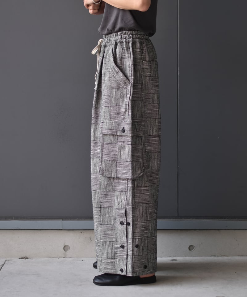 LAST1】O project EASY CARGO PANTS / BLOCK STRIP