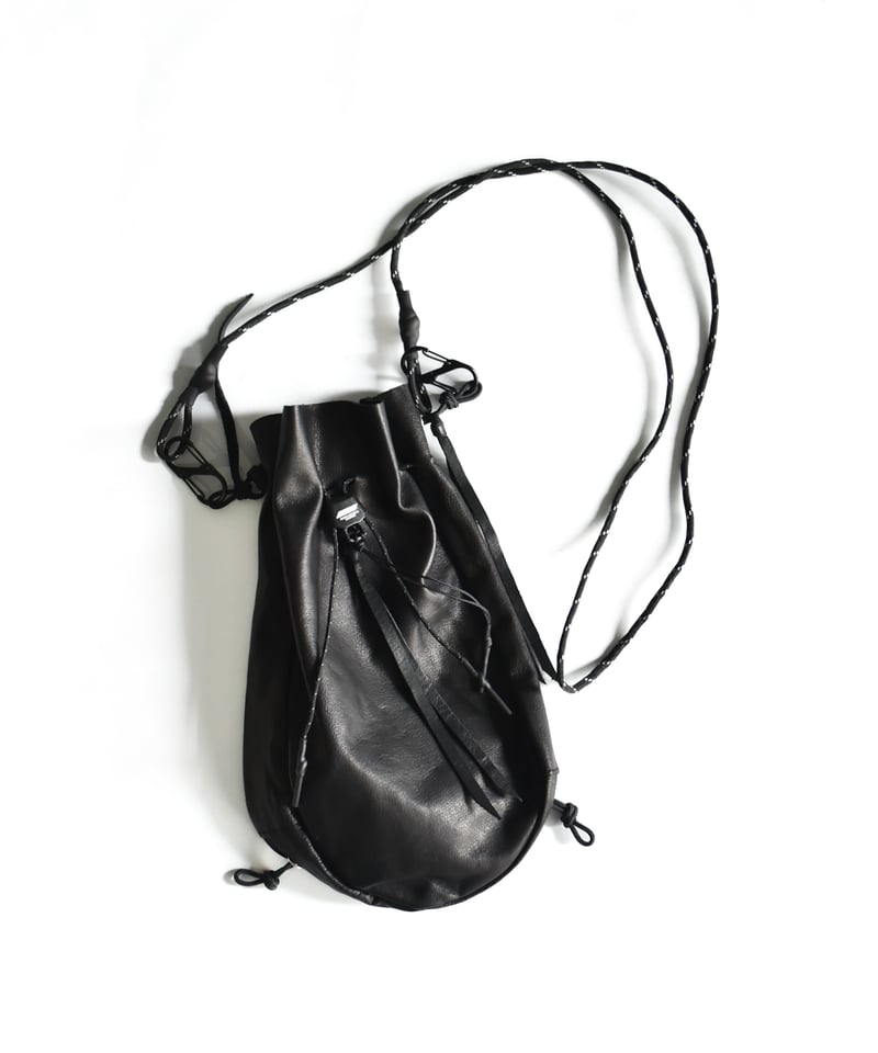 バッグ B:TOGETHER KINCHAKU LEATHER BLACK SMOOTH B:TOGETHER】KINCHAKU LEATHER BLACK SMOOTH