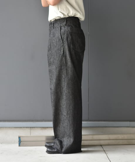 saby TUCK-BAGGY TYPE 2 - Stripe Denim One Wash -