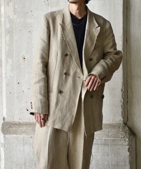 TUITACI HEAVY LINEN DOUBLE JACKET