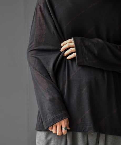 【LAST1】Gorsch the merry coachman Long Sleeve Ryukyu Indigo Dye soft Wool Knit Pullover