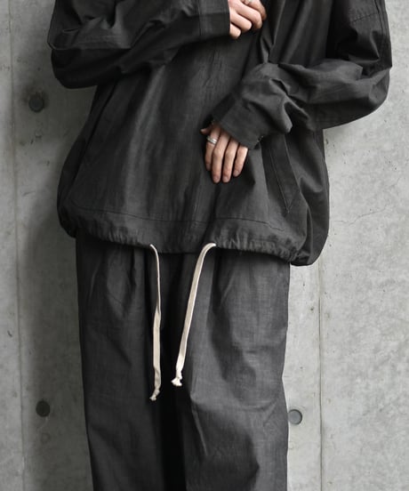O project SKIPPER SHIRT/SUMI DYED SLUB CLOTH