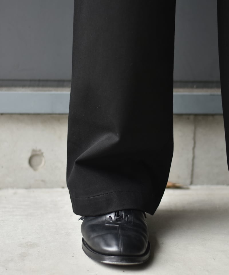 24時間以内発送 新品未使用 ULTERIORヴィンテージツイルタックパンツ 黒 ULTERIOR WASHED VINTAGE TWILL TUCKED PANTS | 4