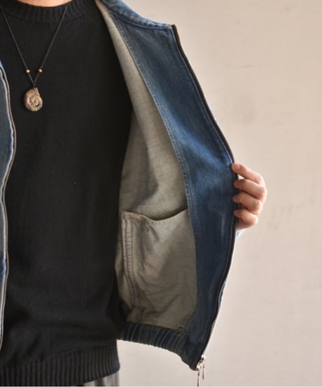 superNova. Denim track jacket - Old vintage wash / Light indigo