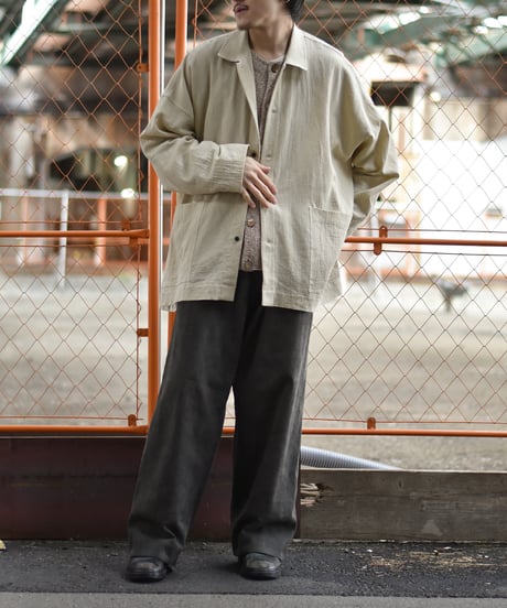 O project  WIDE FIT SHIRT/WASHED PANAMA COTTON LINEN