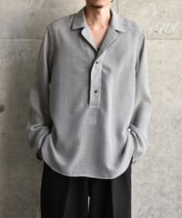 saby PULL OVER LAPEL SHIRTS - Bishu Japan Polyester Wool Viyella FAB-