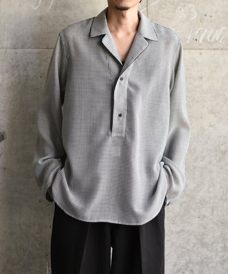 saby PULL OVER LAPEL SHIRTS - Bishu Japan Polyester Wool Viyella FAB-