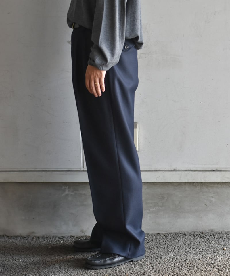 ULTERIOR SUPER FINE LIGHT MELTON TUCKED TROUSE