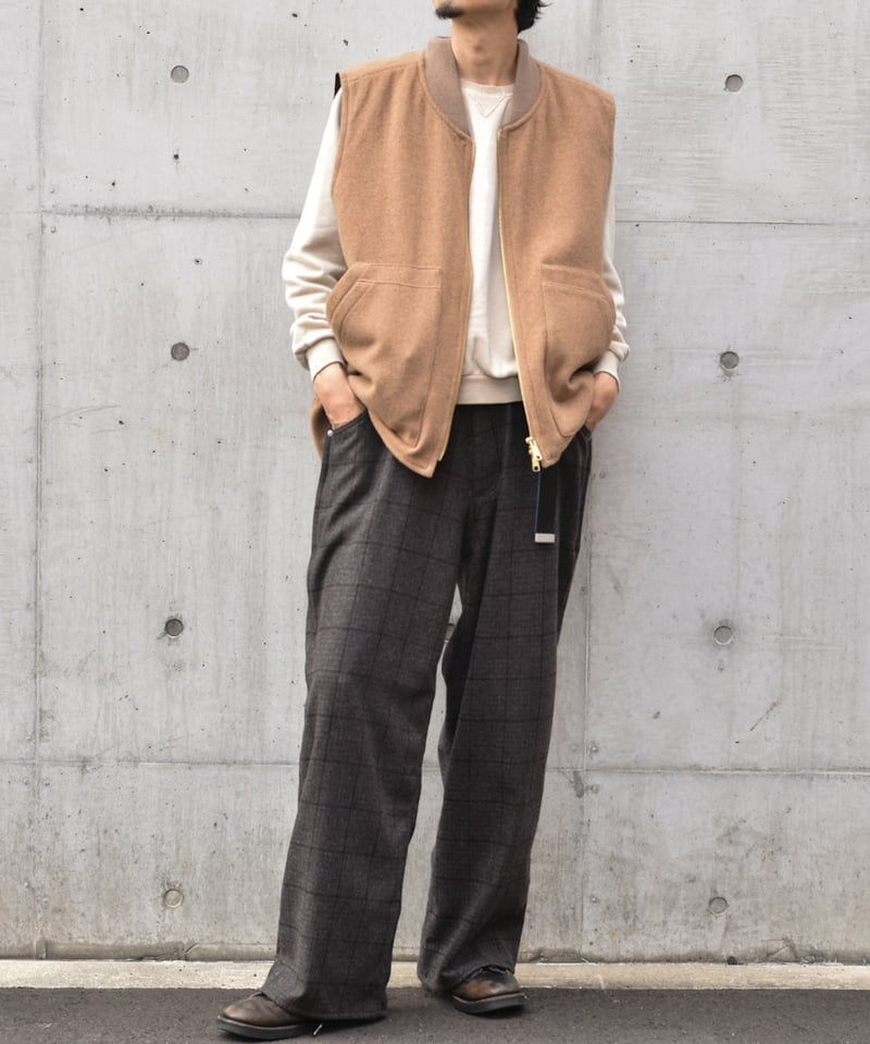 LAST1】Willow Pants P-018 wool check-45do exclu