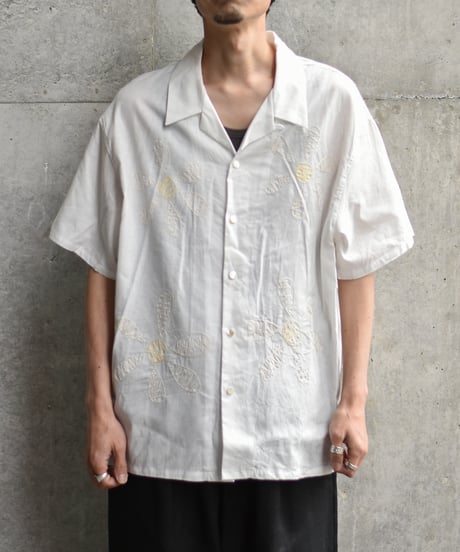 【LAST1】superNova. Aloha shirt - Big flowers embroidery
