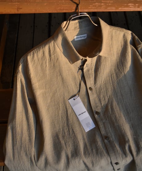 nakedgauge LINEN COTTON RANDOM COLOR HOUNDS TOOTH SHIRT LS