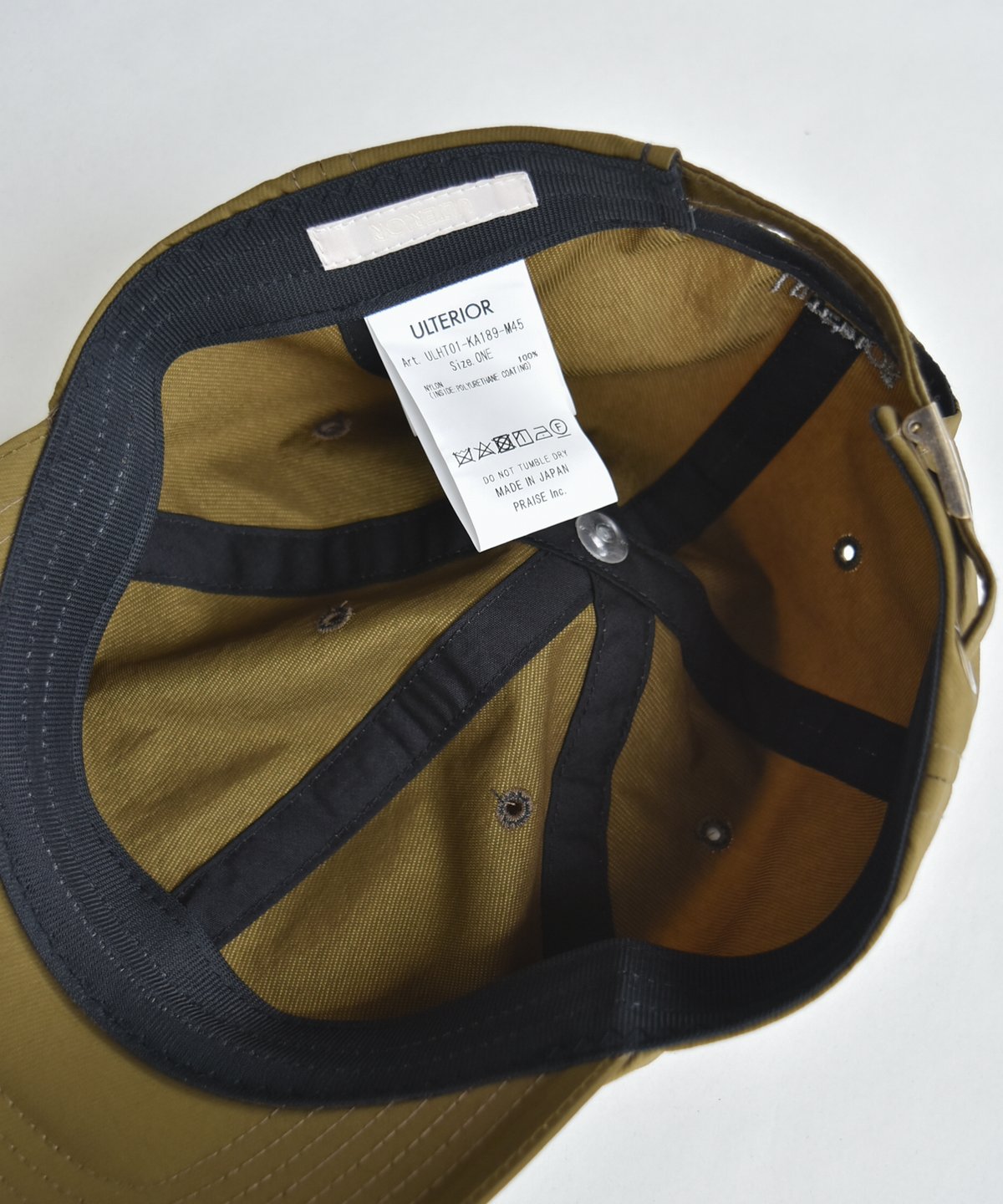 ULTERIOR WASHED NYLON KERSEY 6 PANELED CAP Ex f