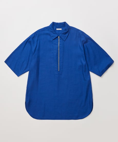 【LAST1】ULTERIOR  RAYON LINEN TWILL HALF-ZIP SHIRT