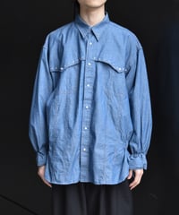 NAM BELLOWS DUNGAREE SHIRT - GEL STUDS