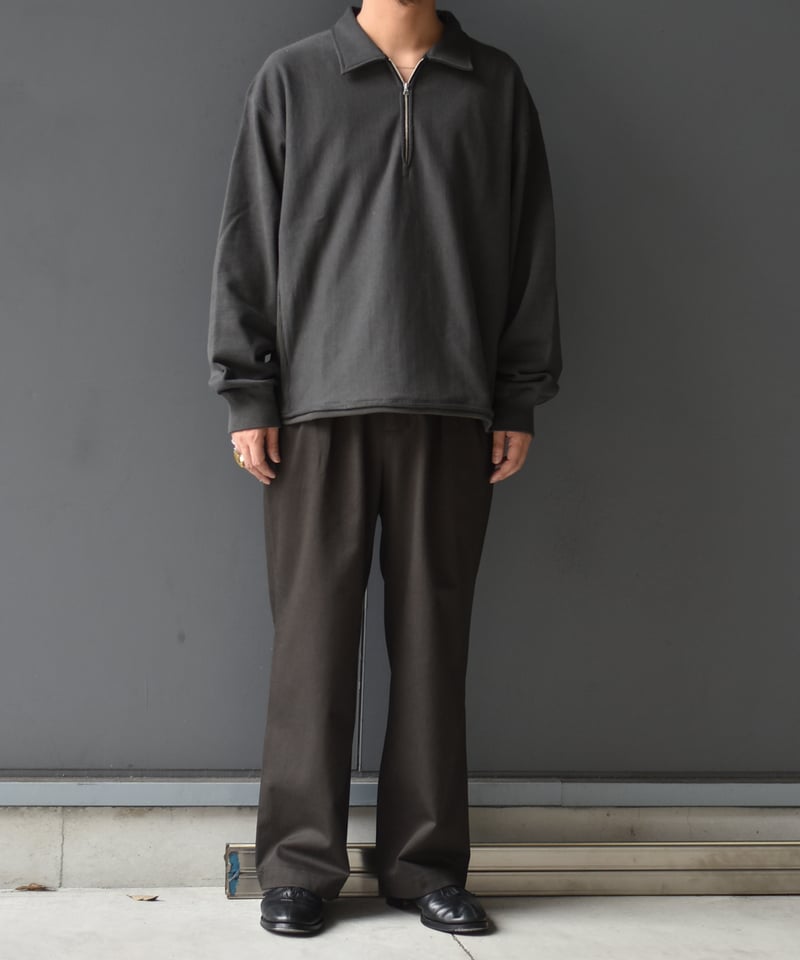LAST1】ULTERIOR FADED SILKY TERRY RW HALF ZIP