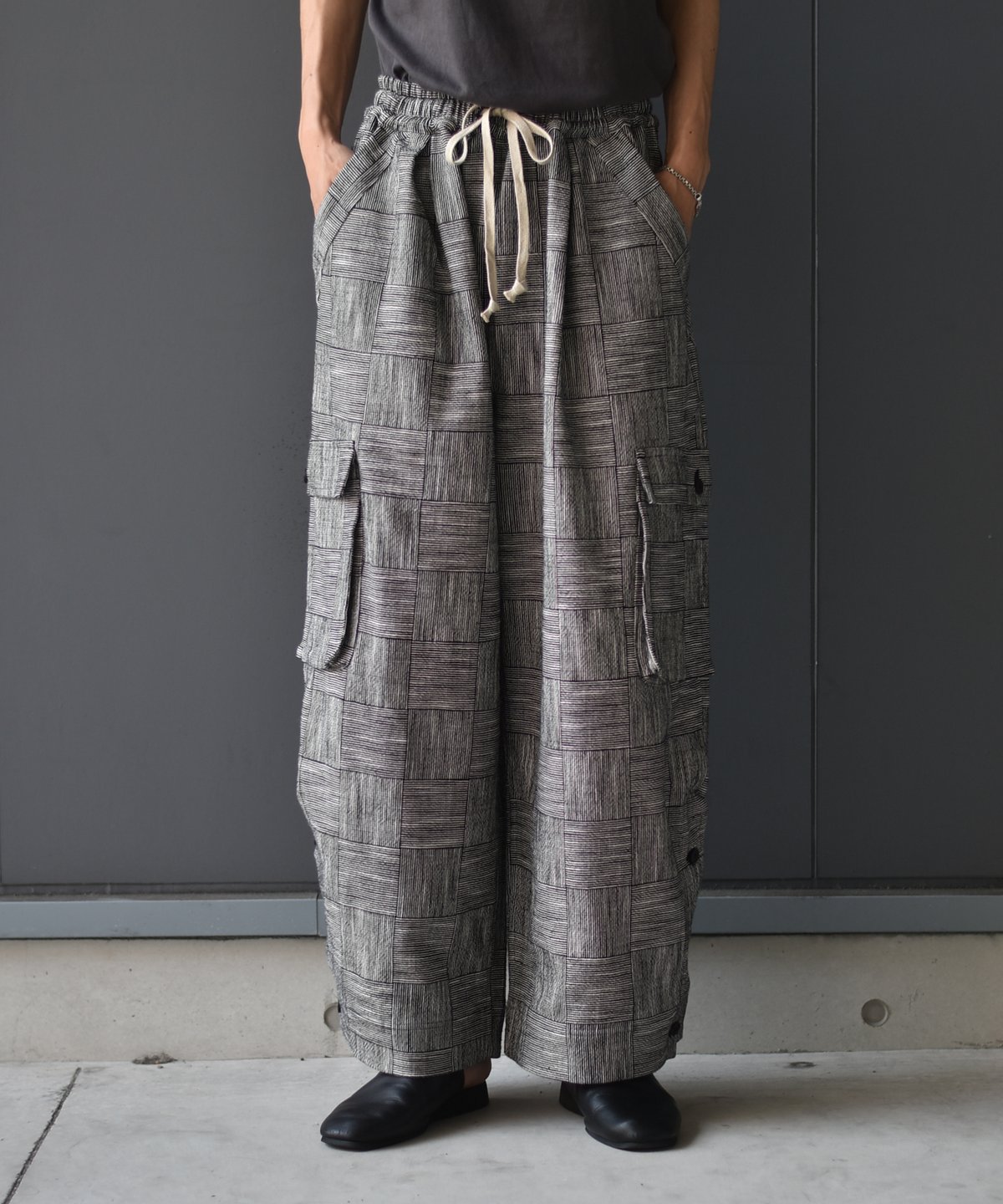 LAST1】O project EASY CARGO PANTS / BLOCK STRIP