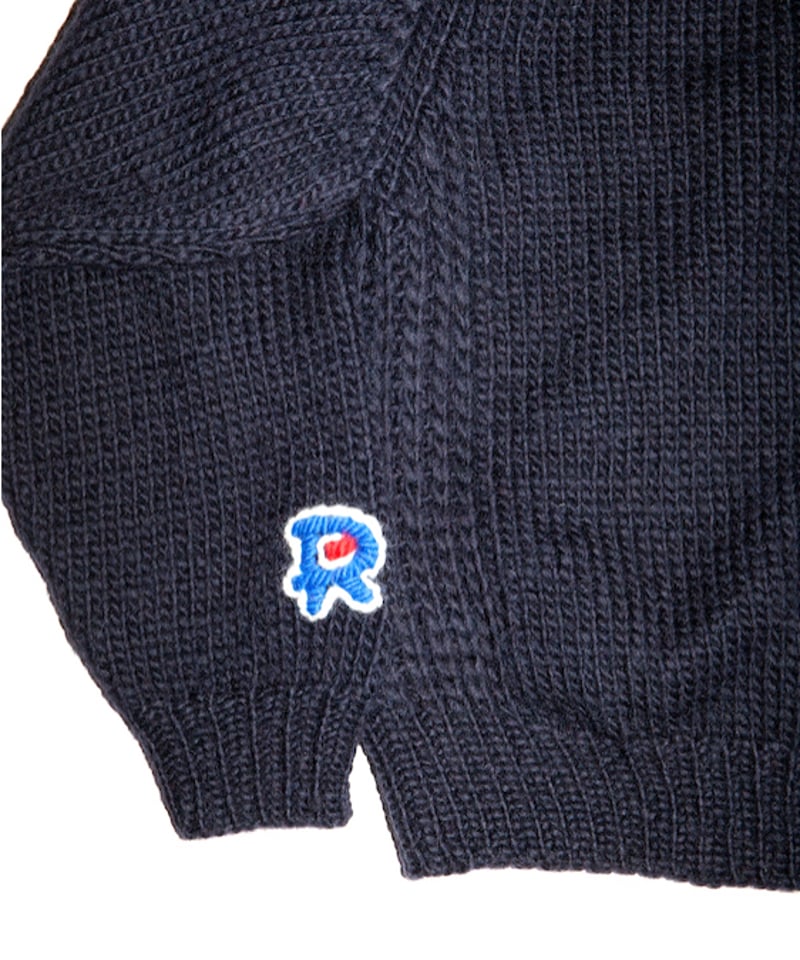 LAST1】RICE NINE TEN HAND KINITTED ZIP HOODIE