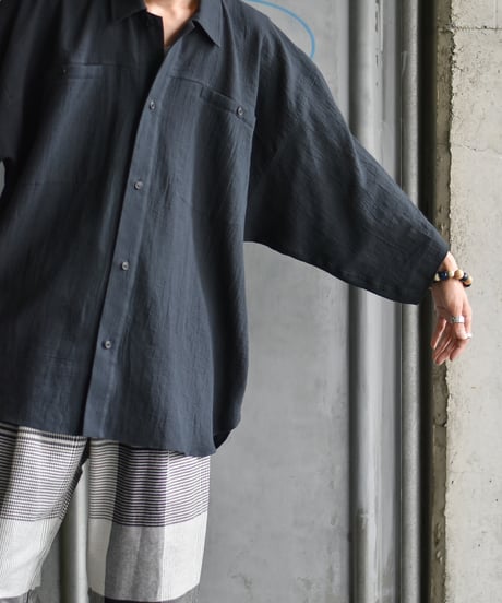 O project  OVERSIZED SHORT SLEEVE SHIRTS/FINE STRIP