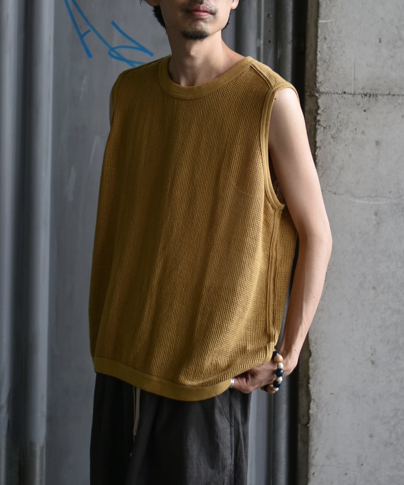 O project SLEEVELESS TEE / COTTON MESH | 45do｜