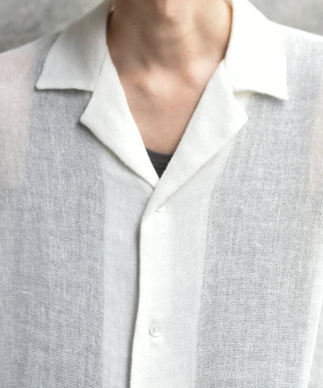 saby LAPEL SHIRTS - Bishu Japan Rayon Linen leno weave FAB -