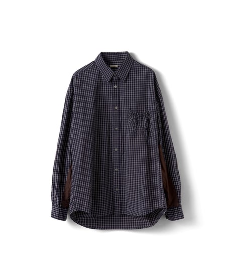 refomed WRIST PATCH SLOUCH SHIRT "CHECK"
