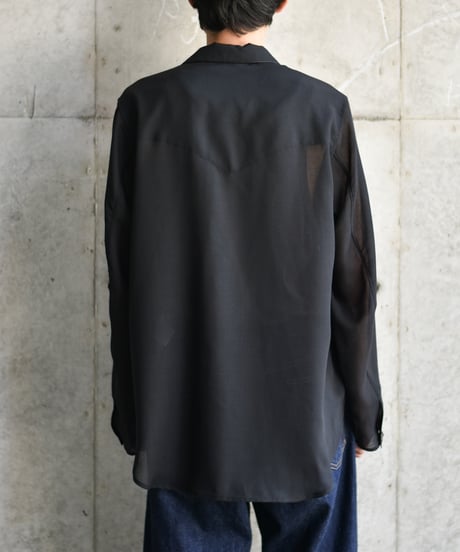 saby PULL OVER LAPEL SHIRTS - Bishu Japan Polyester Wool Viyella FAB-