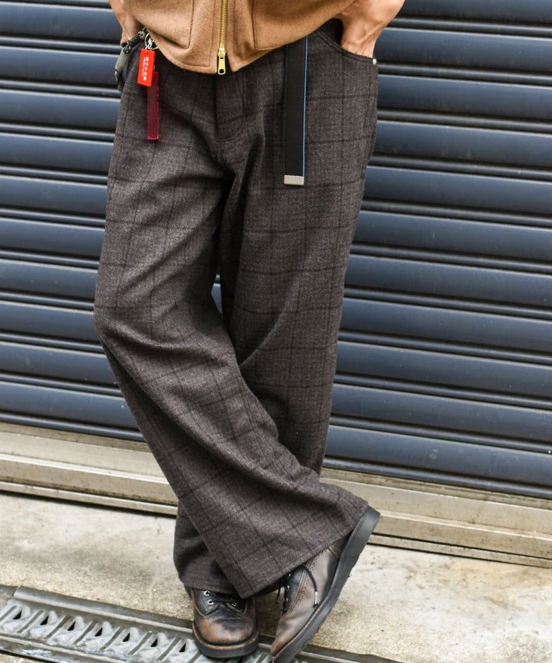 LAST1】Willow Pants P-018 wool check-45do exclu