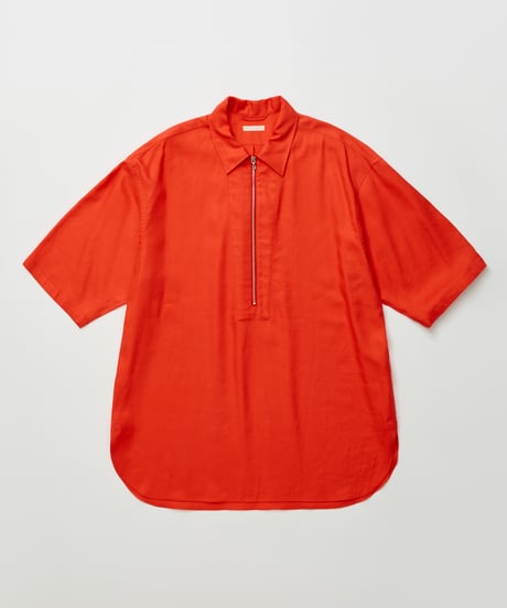 【LAST1】ULTERIOR  RAYON LINEN TWILL HALF-ZIP SHIRT