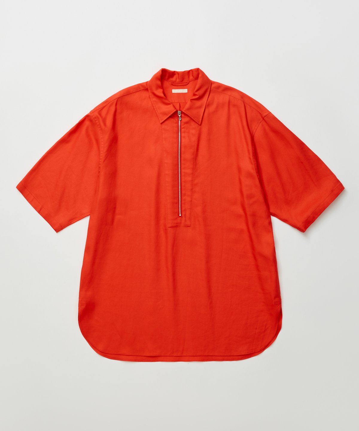 トップス ULTERIOR/RAYON HALF-ZIP SHIRT LAST1】ULTERIOR RAYON LINEN TWILL HALF-ZIP SHI