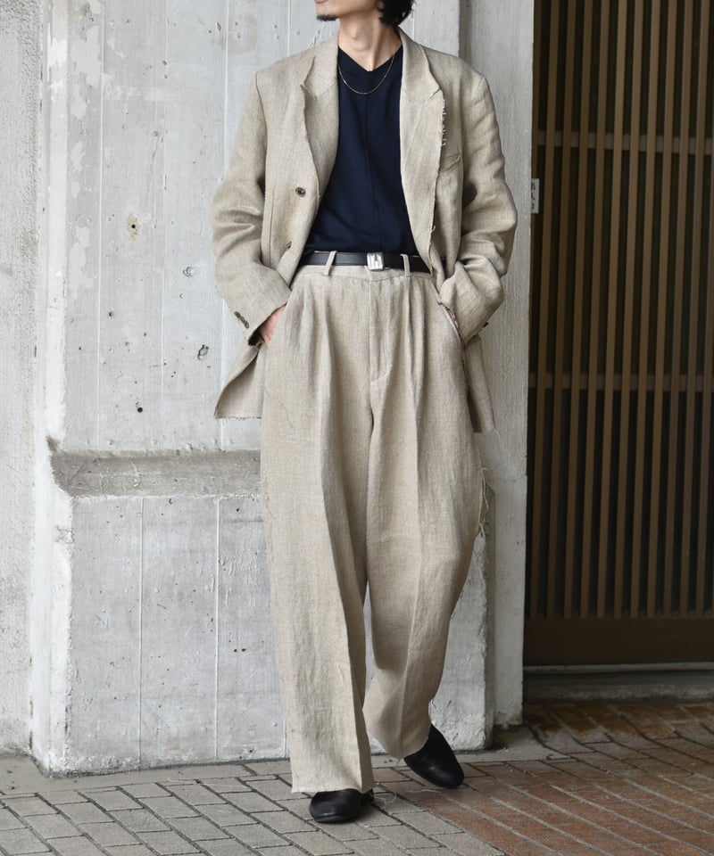 TUITACI HEAVY LINEN DOUBLE JACKET | 45do｜refome