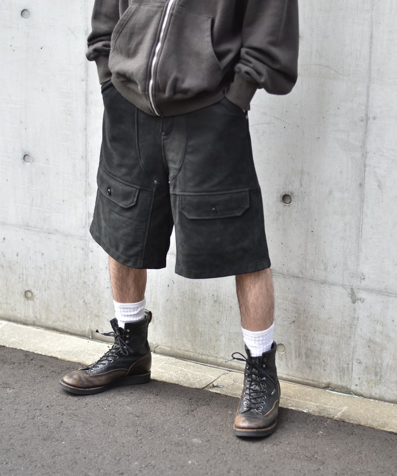 CCU ゴートレザー ショートパンツ WORK SHORTS CCU / WORK SHORTS -SHEEP- / シーシーユー / ACHROMA