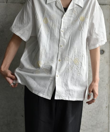 【LAST1】superNova. Aloha shirt - Big flowers embroidery