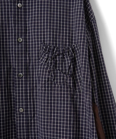 refomed WRIST PATCH SLOUCH SHIRT "CHECK"