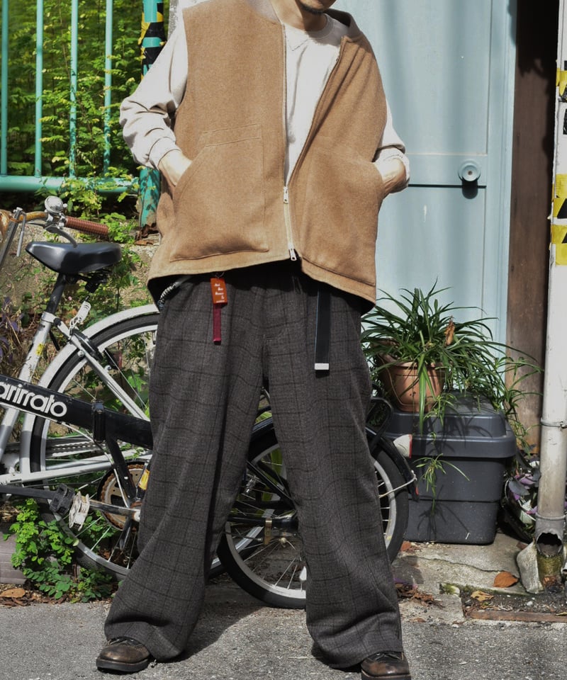 LAST1】Willow Pants P-018 wool check-45do exclu