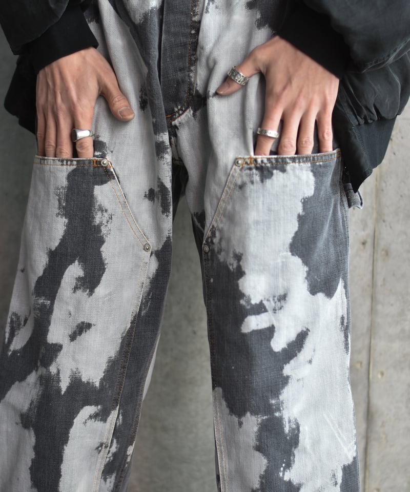 Willow Pants P-034 BLK bleach | 45do｜refomed・Go