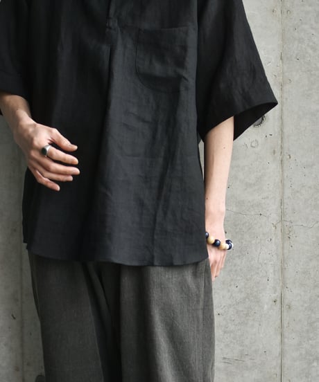 Gorsch the merry coachman European Linen Horizontal Open Raglan Short Sleeve Shirt