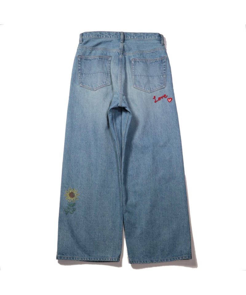 superNova. Embroidered wide selvedge jeans - Ol