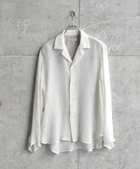 saby LAPEL SHIRTS - Bishu Japan Rayon Linen leno weave FAB -