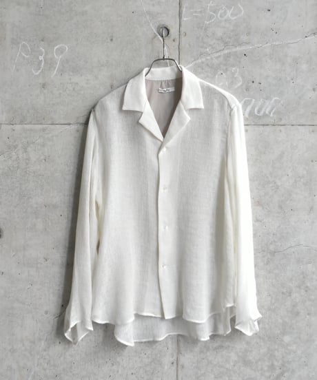 saby LAPEL SHIRTS - Bishu Japan Rayon Linen leno weave FAB -
