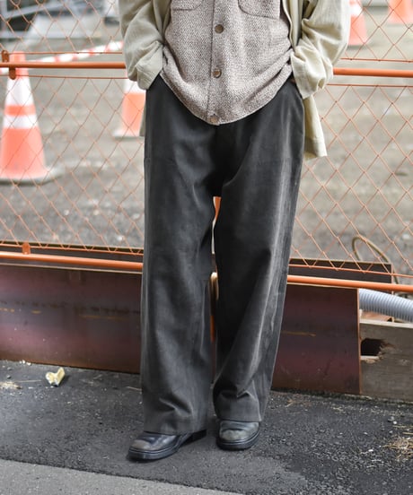 O project  DOUBLE KNEE TROUSERS/COTTON LINEN AGED DENIM