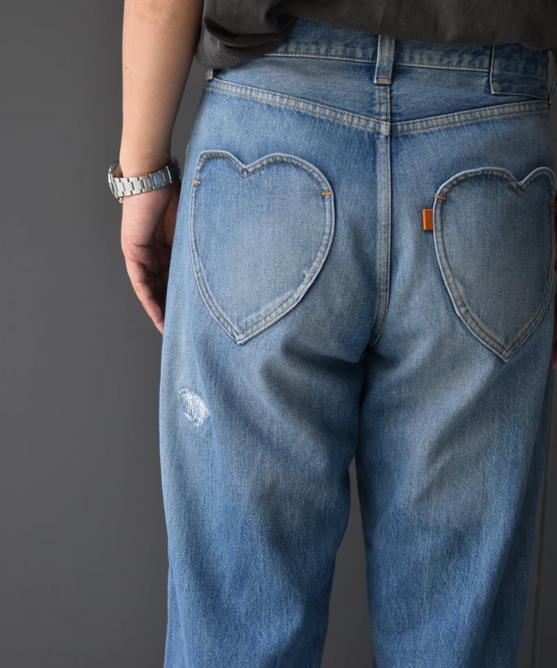 LAST1】RICE NINE TEN LOVELY FADED JEANS | 45do｜