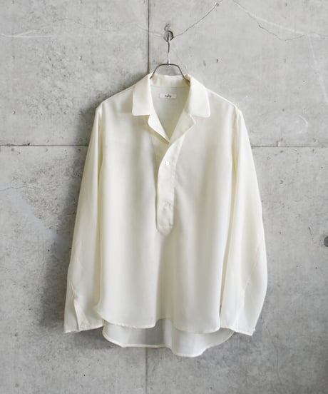 saby PULL OVER LAPEL SHIRTS - Bishu Japan Polyester Wool Viyella FAB-