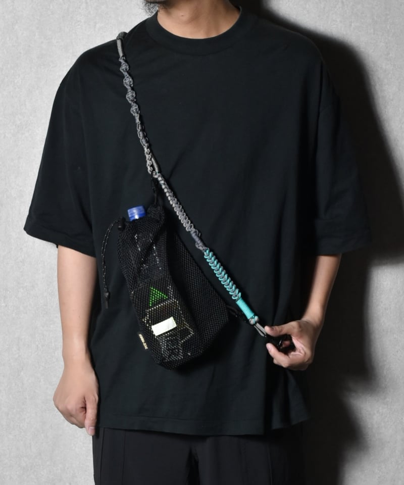 chiiiibagチーバッグ　Mesh Kinchaku Snow Peak Drawstring Double Face Mesh Kinchaku Black Free