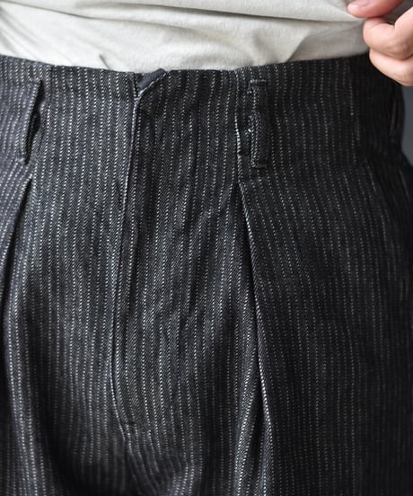 saby TUCK-BAGGY TYPE 2 - Stripe Denim One Wash -