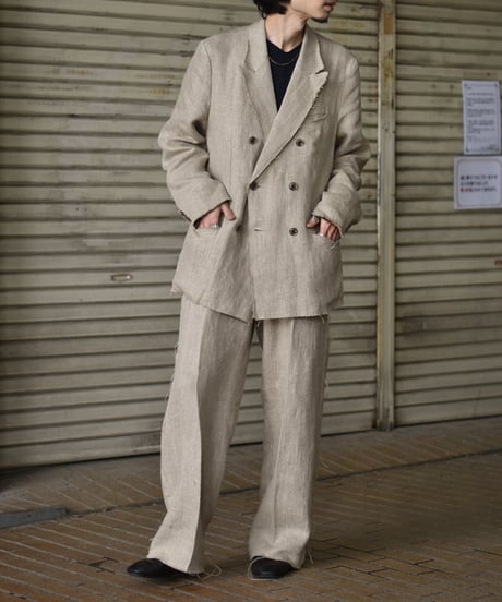TUITACI HEAVY LINEN DOUBLE JACKET