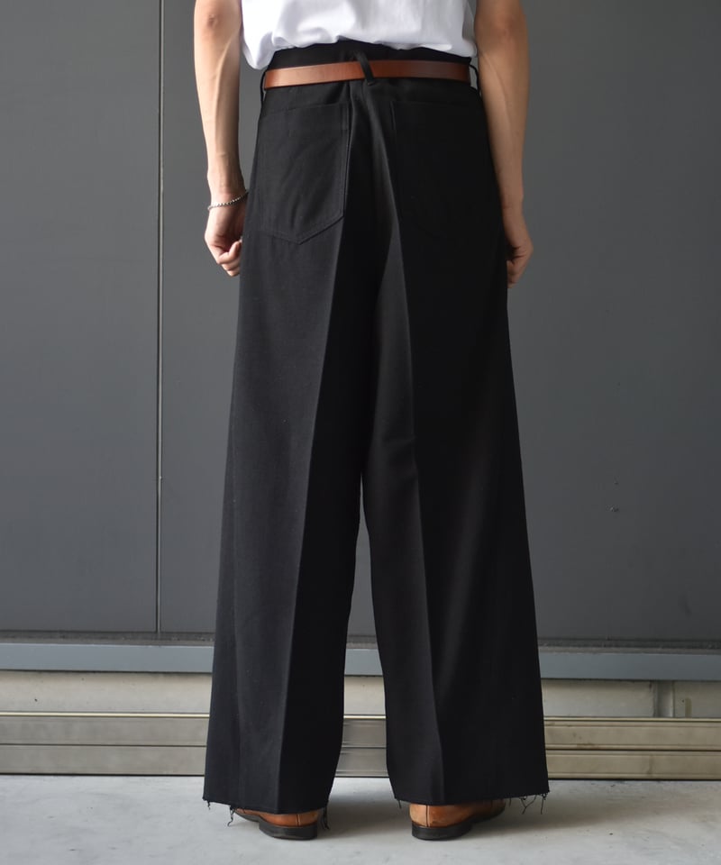 パンツ saby TUCK BAGGY pants made in japan saby TUCK-BAGGY TYPE 3 -Bishu Japan Nep Wool FA