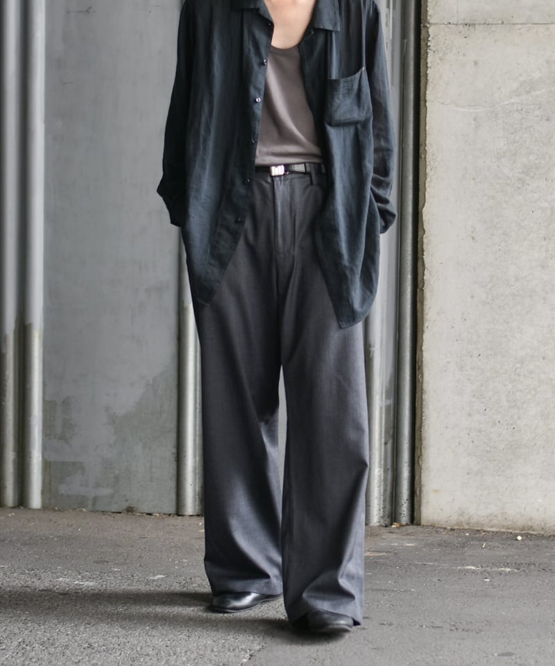 LAST1】nakedgauge WOOL GABARDINE ASHLEY SLACKS