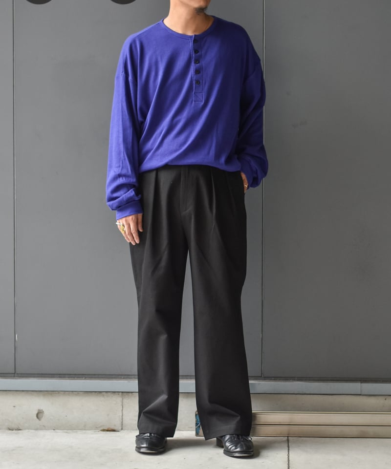 ULTERIOR WASHED VINTAGE TWILL TUCKED PANTS | 4