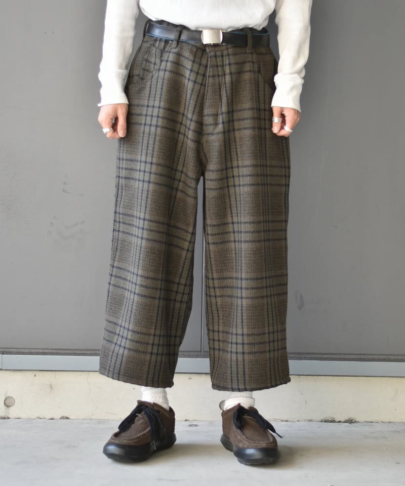Willow Pants P-029 gray-check | 45do｜refomed・Go